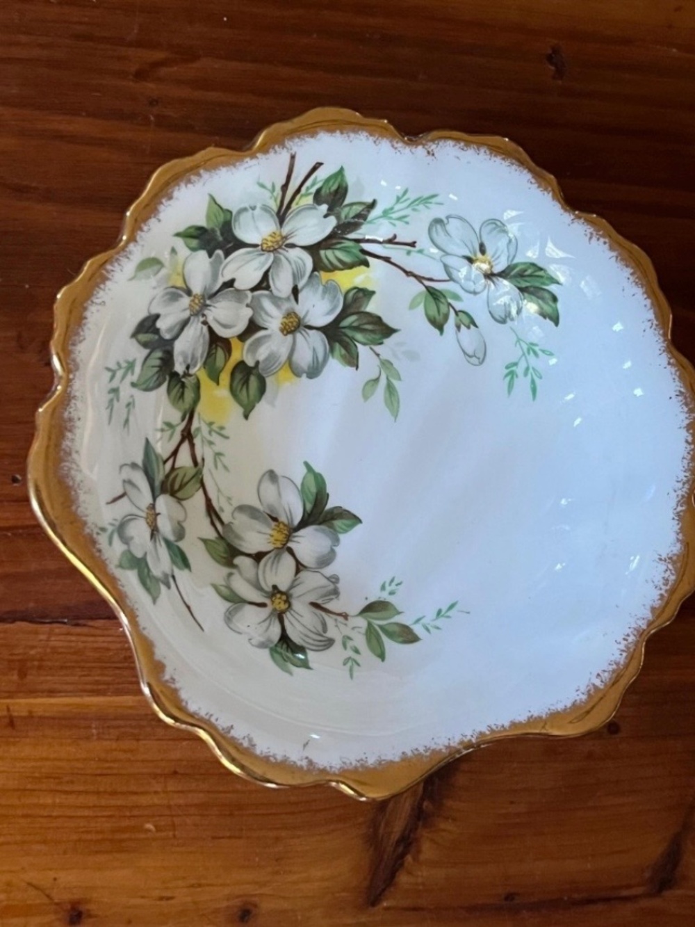 Royal Albert Vintage Candy Dish White Dogwood Bone China from England